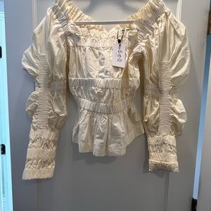 SEA New York, Steph Cotton Long Sleeve top, NWT, size S